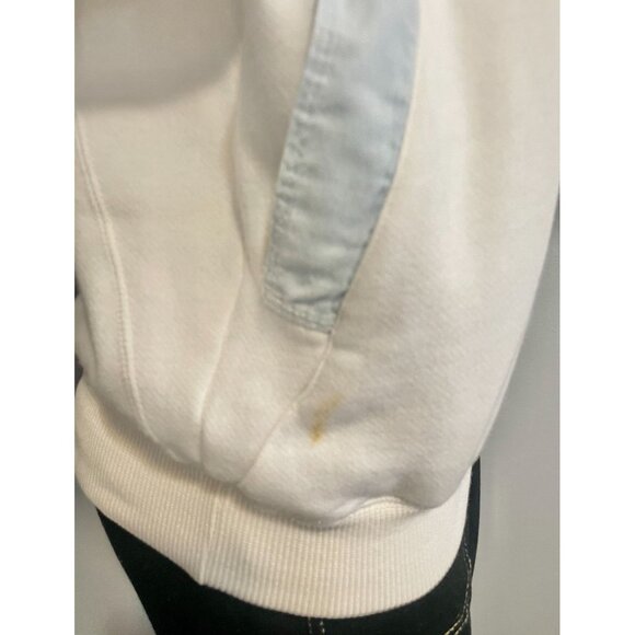 Vintage 1980s Hoodie Sweatshirt by Liz Wear size M white & blue retro fashion. - Picture 10 of 10